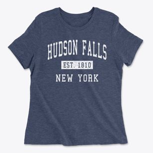 Hudson Falls New York Classic Established Women's Cotton T-Shirt