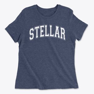 Stellar Secondary School Varsity Arch Women's Cotton T-Shirt