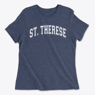St Therese Parish Varsity Arch Women's Cotton T-Shirt