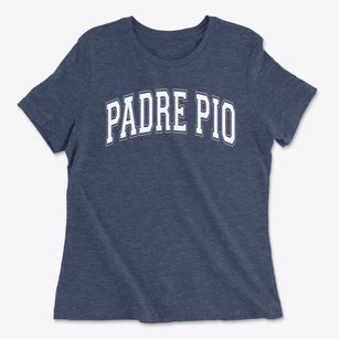Padre Pio Academy Varsity Arch Women's Cotton T-Shirt