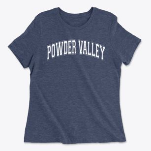 Powder Valley School Varsity Arch Women's Cotton T-Shirt