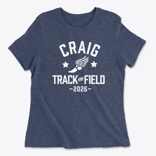 Craig Middle School Track and Field Women's Cotton T-Shirt
