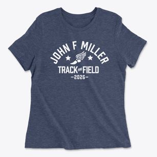 John F Miller School Track and Field Women's Cotton T-Shirt