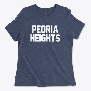 Peoria Heights Illinois Classic Block Women's Cotton T-Shirt
