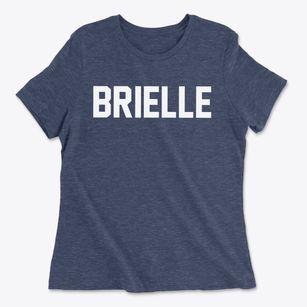 Brielle New Jersey Classic Block Women's Cotton T-Shirt