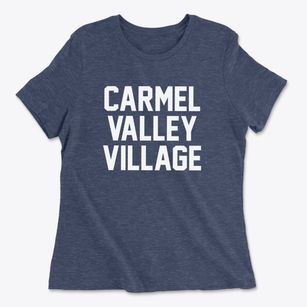 Carmel Valley Village California Classic Block Women's Cotton T-Shirt