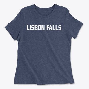 Lisbon Falls Maine Classic Block Women's Cotton T-Shirt