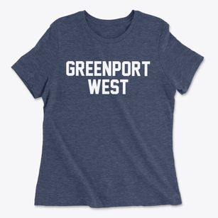 Greenport West New York Classic Block Women's Cotton T-Shirt