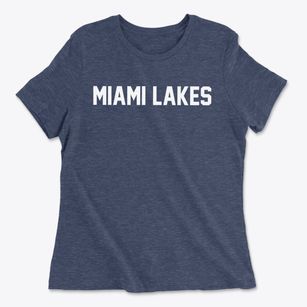 Miami Lakes Florida Classic Block Women's Cotton T-Shirt