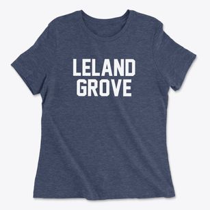 Leland Grove Illinois Classic Block Women's Cotton T-Shirt
