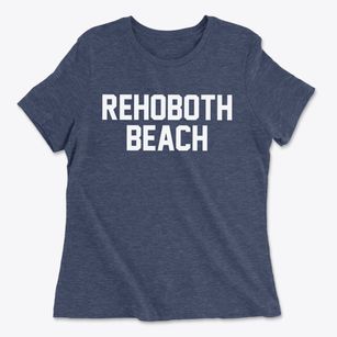 Rehoboth Beach Delaware Classic Block Women's Cotton T-Shirt
