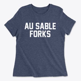 Au Sable Forks New York Classic Block Women's Cotton T-Shirt