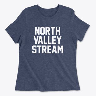 North Valley Stream New York Classic Block Women's Cotton T-Shirt