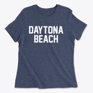 Daytona Beach Florida Classic Block Women's Cotton T-Shirt