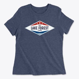 Lake Forest Illinois Diamond Star Women's Cotton T-Shirt