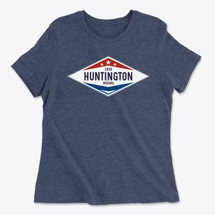Huntington Indiana Diamond Star Women's Cotton T-Shirt
