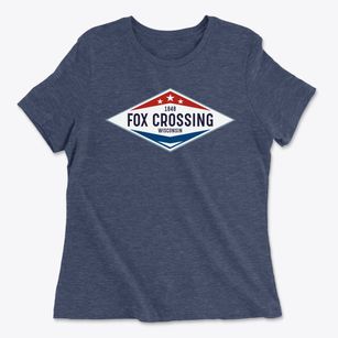 Fox Crossing Wisconsin Diamond Star Women's Cotton T-Shirt