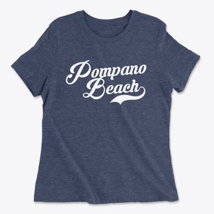 Pompano Beach Florida Vintage Team Women's Cotton T-Shirt