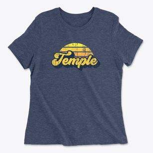 Temple Pennsylvania Sublime Sunset Women's Cotton T-Shirt