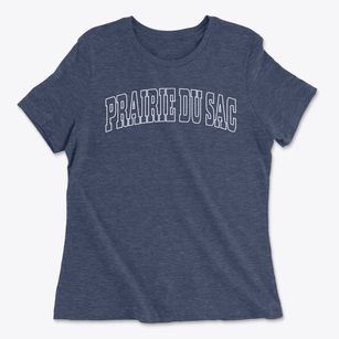 Prairie Du Sac Wisconsin Trendy Block Women's Cotton T-Shirt