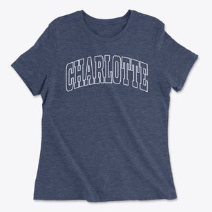 Charlotte New York Trendy Block Women's Cotton T-Shirt