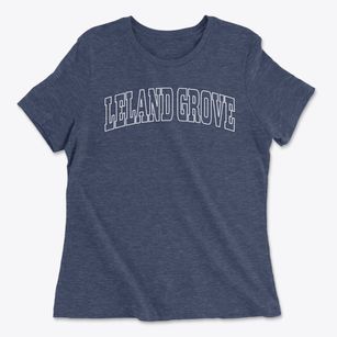 Leland Grove Illinois Trendy Block Women's Cotton T-Shirt