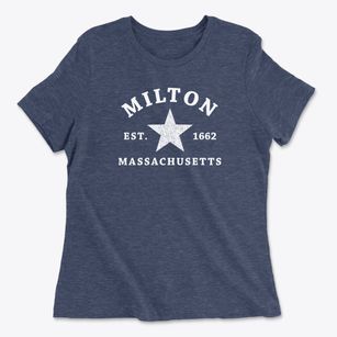 Milton Massachusetts Star Women's Cotton T-Shirt
