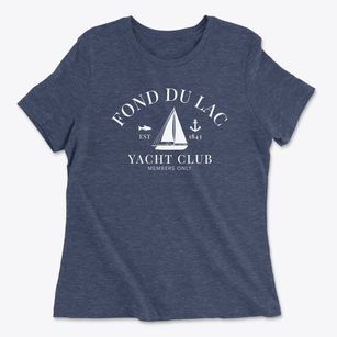 Fond Du Lac Wisconsin Yacht Club Women's Cotton T-Shirt