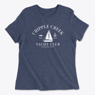 Cripple Creek Colorado Yacht Club Women's Cotton T-Shirt