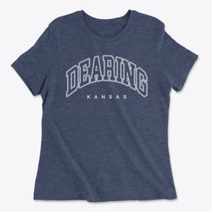 Dearing Kansas Inline Women's Cotton T-Shirt