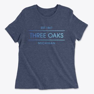 Three Oaks Michigan Horizon Women's Cotton T-Shirt