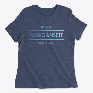 Amagansett New York Horizon Women's Cotton T-Shirt