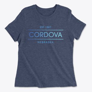 Cordova Nebraska Horizon Women's Cotton T-Shirt