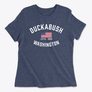 Duckabush Washington Patriot Women's Cotton T-Shirt
