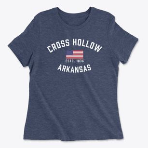 Cross Hollow Arkansas Patriot Women's Cotton T-Shirt