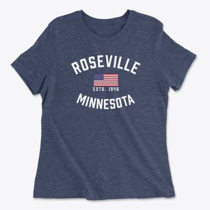 Roseville Minnesota Patriot Women's Cotton T-Shirt
