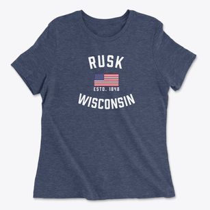 Rusk Wisconsin Patriot Women's Cotton T-Shirt