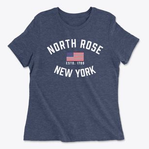 North Rose New York Patriot Women's Cotton T-Shirt