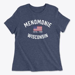 Menomonie Wisconsin Patriot Women's Cotton T-Shirt
