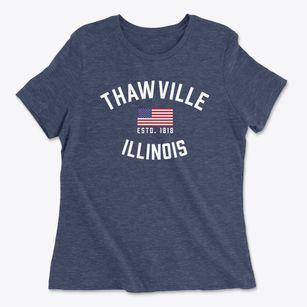 Thawville Illinois Patriot Women's Cotton T-Shirt