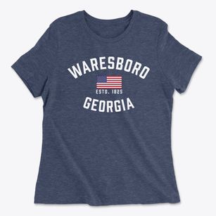 Waresboro Georgia Patriot Women's Cotton T-Shirt