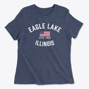 Eagle Lake Illinois Patriot Women's Cotton T-Shirt