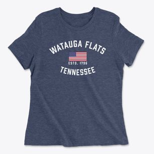 Watauga Flats Tennessee Patriot Women's Cotton T-Shirt