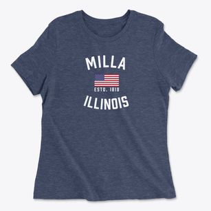Milla Illinois Patriot Women's Cotton T-Shirt