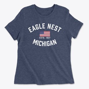 Eagle Nest Michigan Patriot Women's Cotton T-Shirt