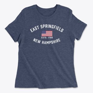 East Springfield New Hampshire Patriot Women's Cotton T-Shirt