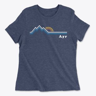 Ayr Michigan Mountain View Women's Cotton T-Shirt