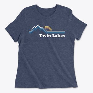 Twin Lakes Minnesota Mountain View Women's Cotton T-Shirt