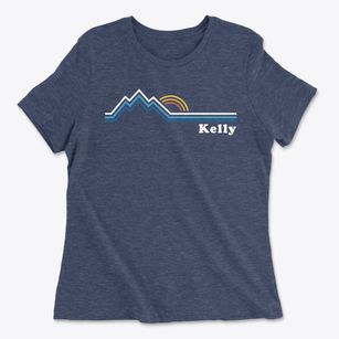 Kelly Wyoming Mountain View Women's Cotton T-Shirt