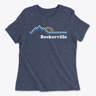 Beckerville Kansas Mountain View Women's Cotton T-Shirt